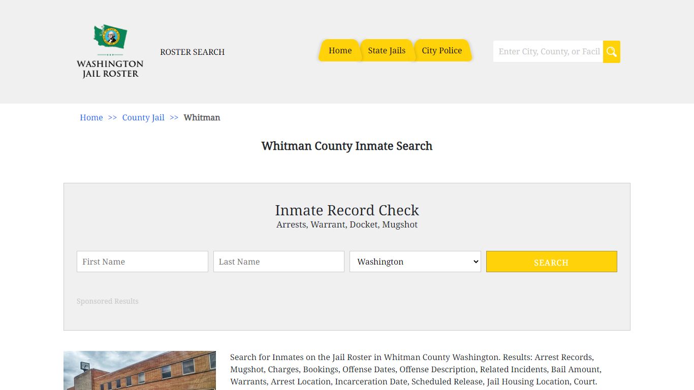 Whitman County Inmate Search - Jail Roster Search